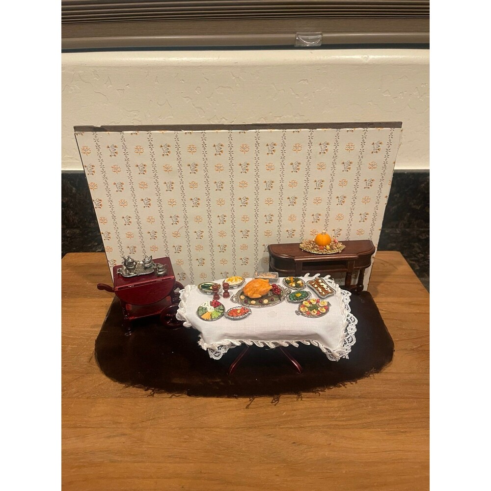 Miniature Dollhouse Dining Room Furniture